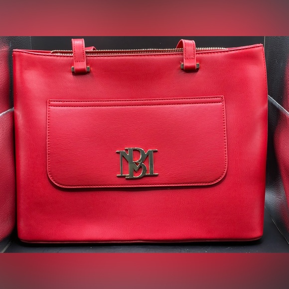 Badgley Mischka NWT Bold Red Tote Matching Wallet Available In Separate Listing - Picture 4 of 11